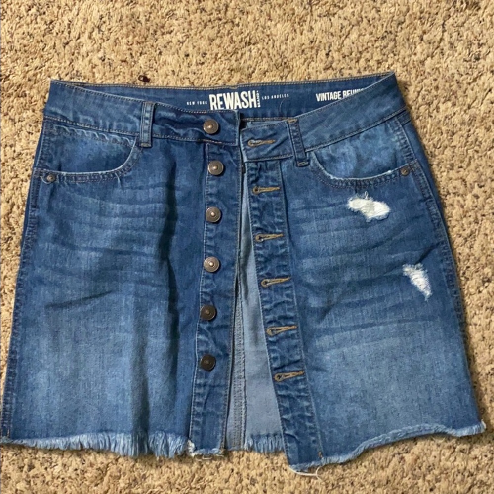 Button down Jean skirt